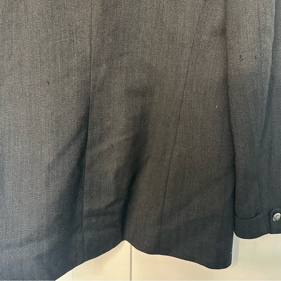 Lauren Ralph Lauren Equestrian Herringbone Wool blazer 10 gray preppy old money - Picture 7 of 13